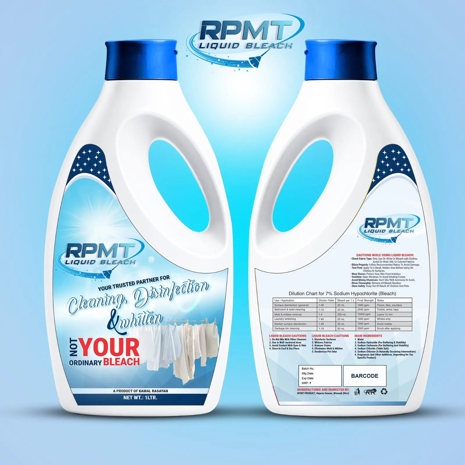 RPMT Bleach packaging
